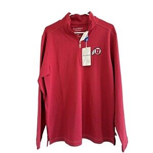 Tommy Bahama Collegiate Utah Utes Emfielder Half-Zip IslandZone Sweatshirt